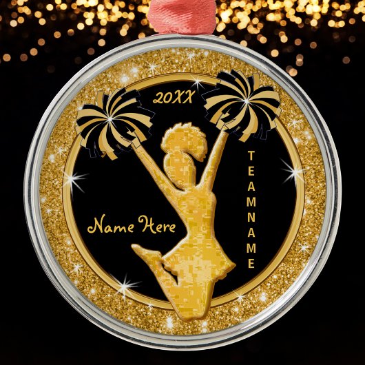 Kerstnamenten, zwart en goud metalen ornament