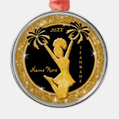 Kerstnamenten, zwart en goud metalen ornament (Voorkant)