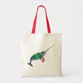 KerstNarwhal-Canvas tas (Voorkant)