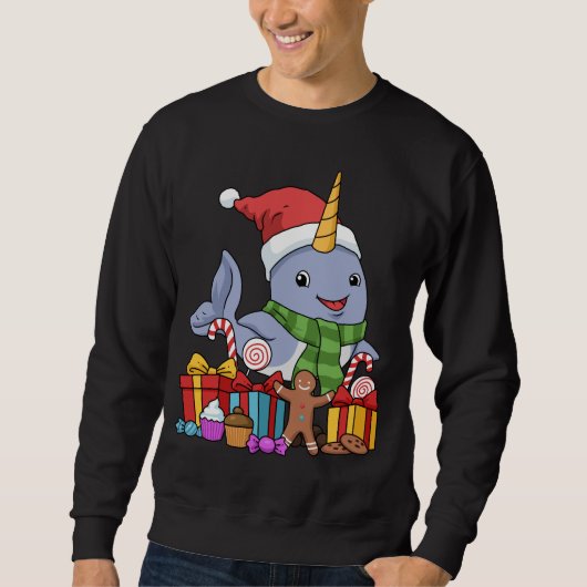 KerstNarwhal Kinder kerstcadeaus met Narwhal Trui (Voorkant)