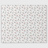 KerstNarwhal wit Cadeaupapier (Vlak)