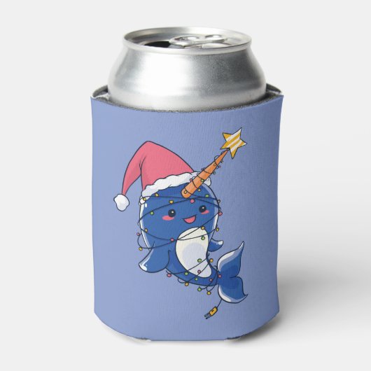 KerstNarwhale Blikjeskoeler (Blikje Voorkant)