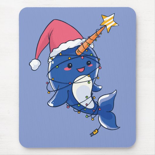 KerstNarwhale Muismat (Voorkant)