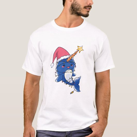 KerstNarwhale T-shirt (Voorkant)