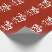 Kerstnatinativiteit Joeit tot de Wereld Rood en Wi Cadeaupapier (Hoek)