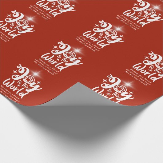 Kerstnatinativiteit Joeit tot de Wereld Rood en Wi Cadeaupapier (Hoek)