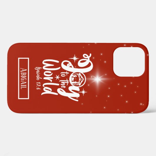 Kerstnatinativiteit Joeit tot de Wereld Rood en Wi Case-Mate iPhone Case (Achterkant (horizontaal))