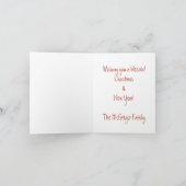 Kerstnatinativiteit Joeit tot de Wereld Rood en Wi Feestdagen Kaart (Binnen)