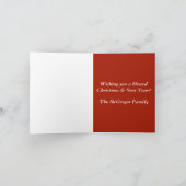 Kerstnatinativiteit Joeit tot de Wereld Rood en Wi Feestdagen Kaart (Binnen)