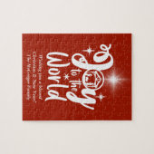 Kerstnatinativiteit Joeit tot de Wereld Rood en Wi Legpuzzel (Horizontaal)