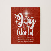 Kerstnatinativiteit Joeit tot de Wereld Rood en Wi Legpuzzel (Verticaal)