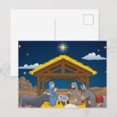 kerstnativescherm met Baby Jesus Briefkaart (Voorkant / Achterkant)