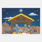 kerstnativescherm met Baby Jesus Inpakpapier Vel (Voorkant)
