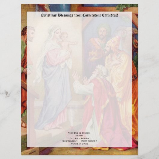 Kerstnativeschermwasmachines Briefhoofd (Voorkant)