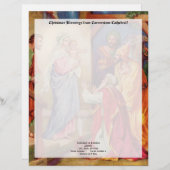 Kerstnativeschermwasmachines Briefhoofd (Voorkant / Achterkant)