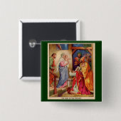 Kerstnativeschermwasmachines Vierkante Button 5,1 Cm (Voorkant /achterkant)