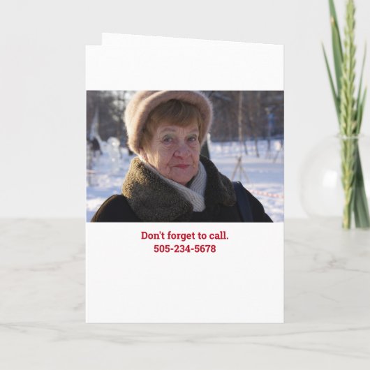 Kerstnativiteit in het rood van oma feestdagen kaart (Achterkant)