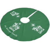 Kerstnativiteit Joy tot de Wereld Groen en Wit Kerstboom Rok (Gekanteld)