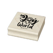 Kerstnativiteit Joy tot de wereld Rubberstempel (Stempel)