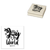 Kerstnativiteit Joy tot de wereld Rubberstempel (Gestempeld)