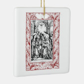 Kerstnativiteit Madonna en Child Holly Keramisch Ornament (Rechts)
