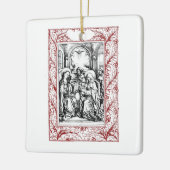 Kerstnativiteit Madonna en Child Holly Keramisch Ornament (Links)