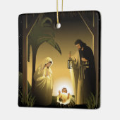 Kerstnativiteit Mary, Joseph en Baby Jesus Keramisch Ornament (Links)