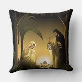 Kerstnativiteit Mary, Joseph en Baby Jesus Kussen (Achterkant)