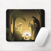 Kerstnativiteit Mary, Joseph en Baby Jesus Muismat (Met muis)
