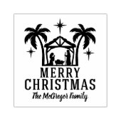 kerstnativiteit Merry kerstfamilienaam Rubberstempel (Afrduk)