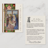 kerstnativiteit Novena Jesus Mary Heilige Kaart Visitekaartje (Voorkant / Achterkant)