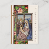 kerstnativiteit Novena Jesus Mary Heilige Kaart Visitekaartje (Voorkant)