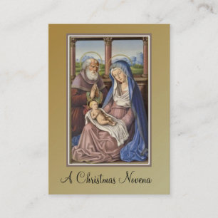 kerstnativiteit Novena Jesus Mary Heilige Kaart Visitekaartje