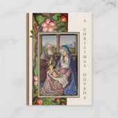 kerstnativiteit Novena Jesus Mary Heilige Kaart Visitekaartje (Voorkant)