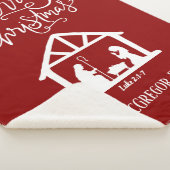 Kerstnativiteit Rood familienaam Sherpa Deken (3/4)
