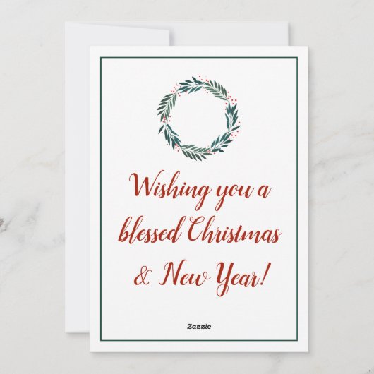 kerstnativiteitsfamilienaam feestdagenkaart (Achterkant)