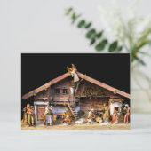 kerstnativiteitsscène bedankkaart (Staand voorkant)