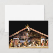 kerstnativiteitsscène bedankkaart (Voorkant / Achterkant)