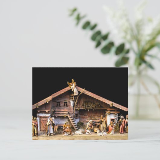 kerstnativiteitsscène briefkaart (Staand voorkant)