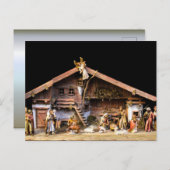 kerstnativiteitsscène briefkaart (Voorkant / Achterkant)