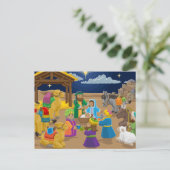 kerstnativiteitsscène briefkaart (Staand voorkant)