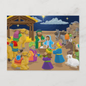 kerstnativiteitsscène briefkaart (Voorkant)