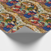 kerstnativiteitsscène cadeaupapier (Hoek)