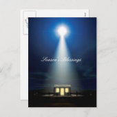 kerstnativiteitsscène feestdagenkaart (Voorkant / Achterkant)