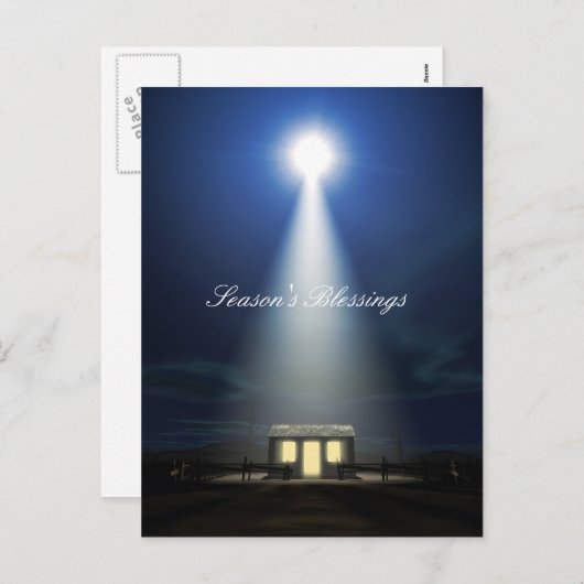 kerstnativiteitsscène feestdagenkaart (Voorkant / Achterkant)