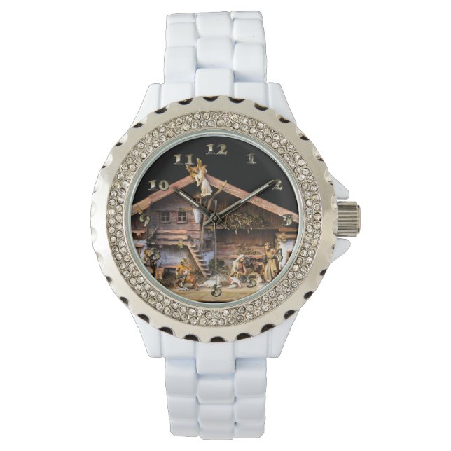 kerstnativiteitsscène horloge (Voorkant)