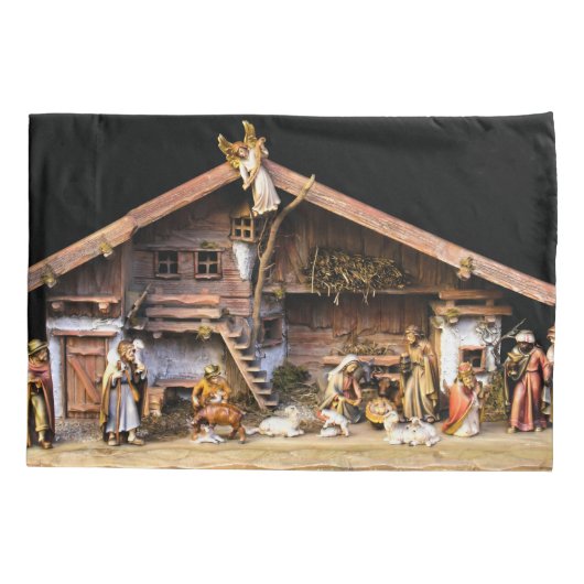 kerstnativiteitsscène kussensloop (Achterkant)