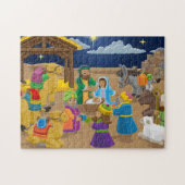 kerstnativiteitsscène legpuzzel (Horizontaal)