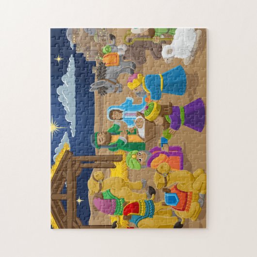 kerstnativiteitsscène legpuzzel (Verticaal)