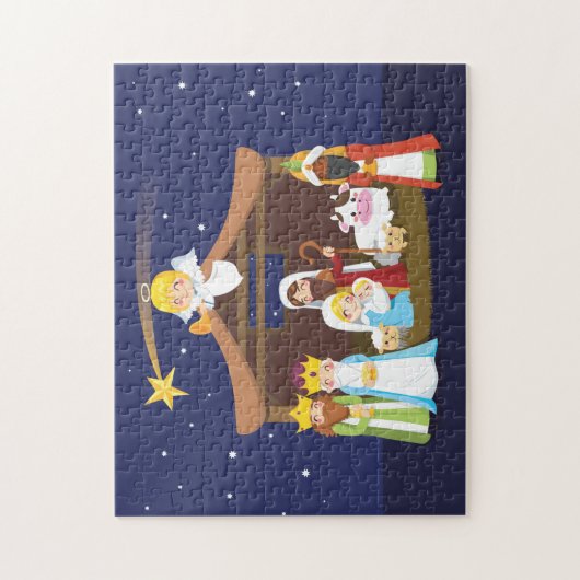 kerstnativiteitsscène legpuzzel (Verticaal)